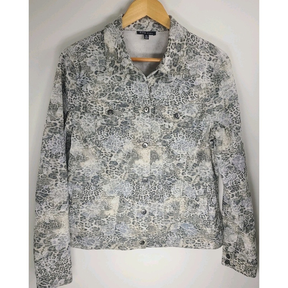 E39 Women's Jacket & Pants Set – Size 10 Jacket, Size 8 Pants, Animal Print. EUC